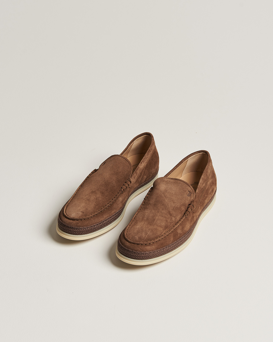 Hombres |  | Tod\'s | Raffia Loafer Brown Suede