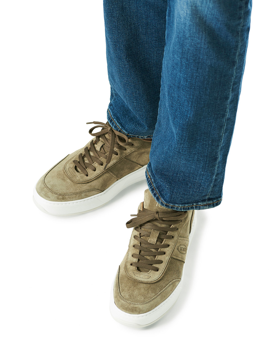 Hombres | Tod's Cassetta Alta Sneaker Taupe Suede | Tod's | Cassetta Alta Sneaker Taupe Suede