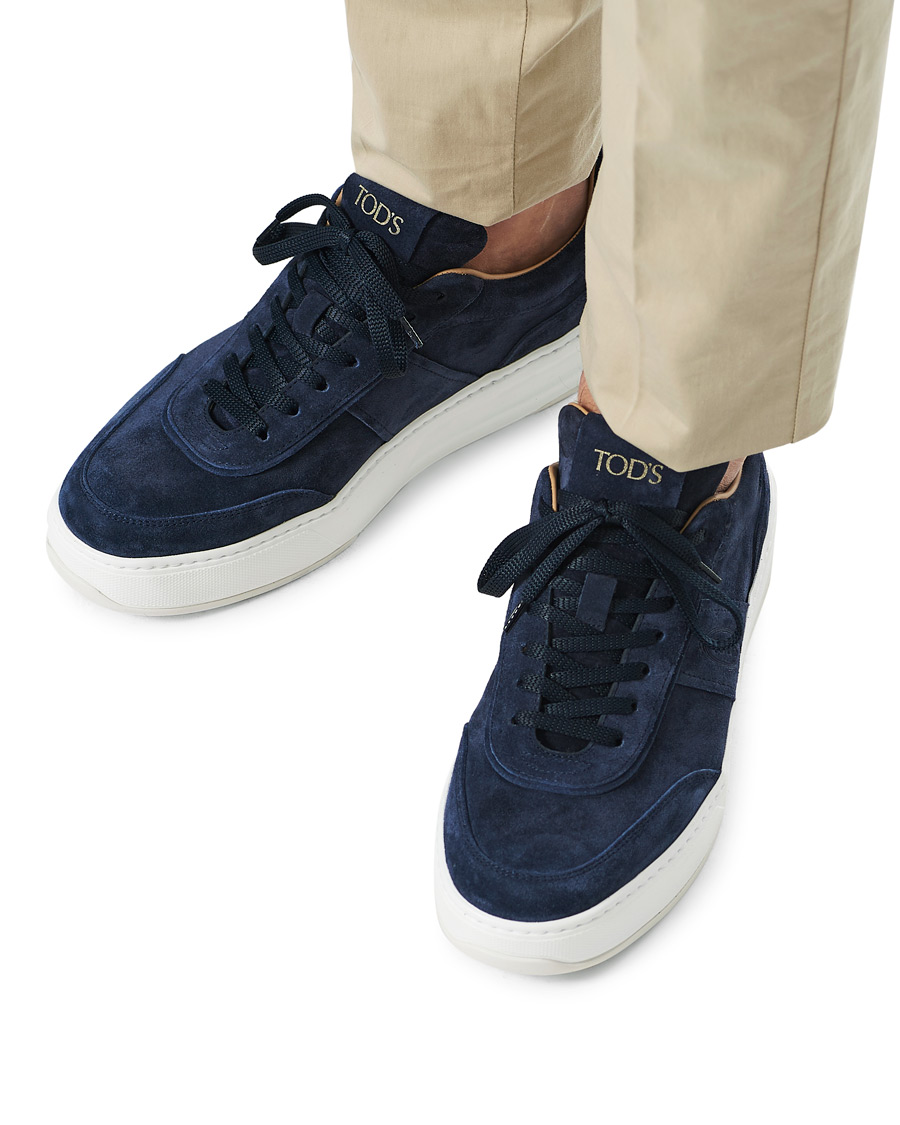 Hombres | Tod's Cassetta Alta Sneaker Navy Suede | Tod's | Cassetta Alta Sneaker Navy Suede