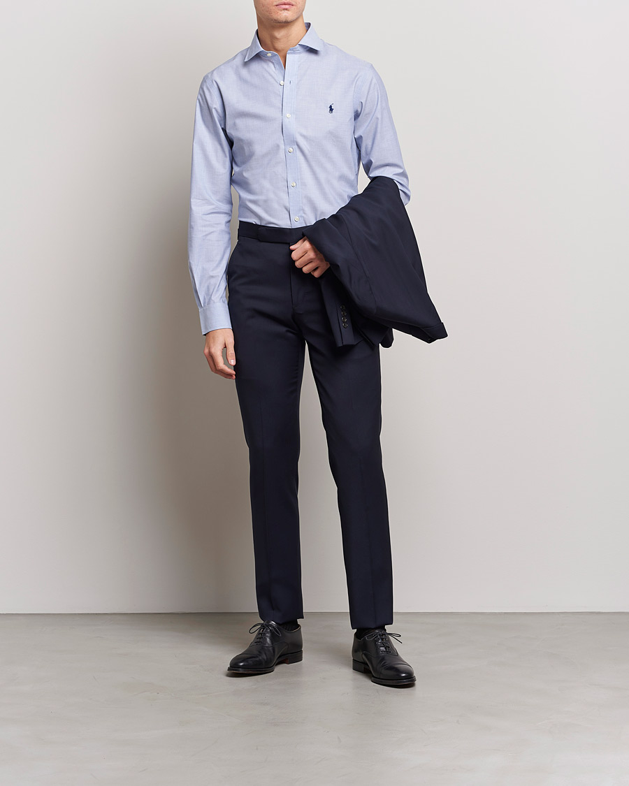 Hombres | Camisas | Polo Ralph Lauren | Slim Fit Poplin Cut Away Dress Shirt Light Blue