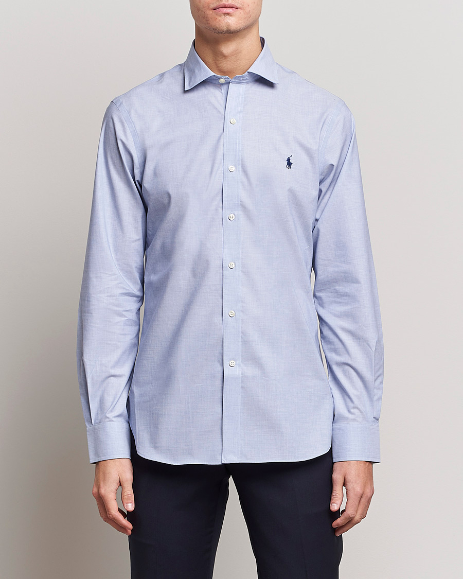 Hombres | Camisas | Polo Ralph Lauren | Slim Fit Poplin Cut Away Dress Shirt Light Blue