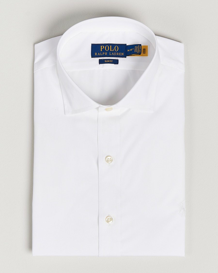 Hombres | Camisas | Polo Ralph Lauren | Slim Fit Poplin Cut Away Dress Shirt White