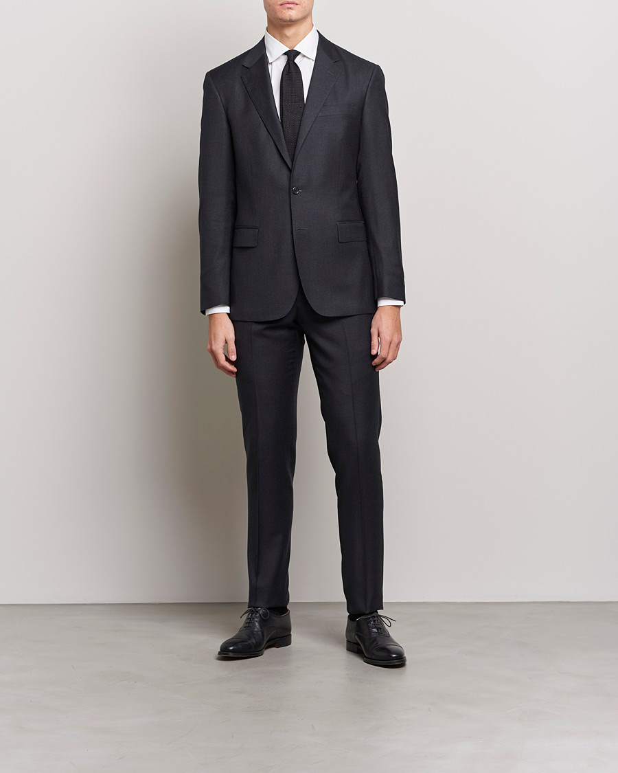 Hombres | Trajes de dos piezas | Polo Ralph Lauren | Classic Wool Twill Suit Charcoal