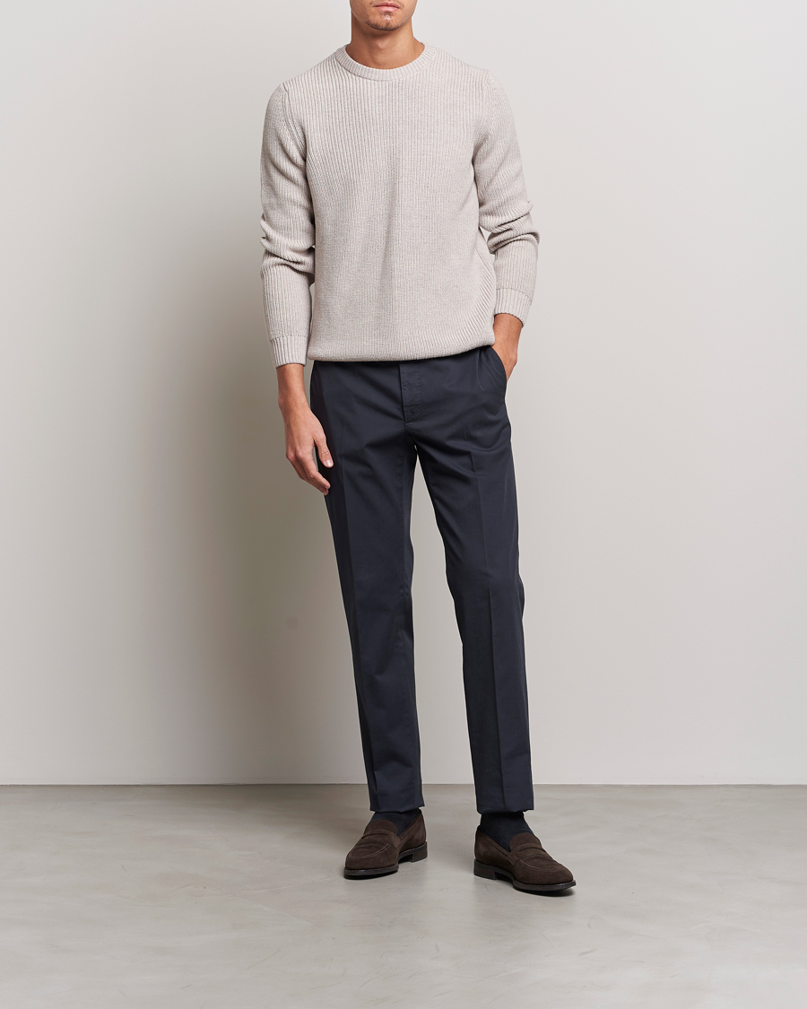 Hombres | Pantalones | Incotex | Regular Fit Comfort Chinos Navy