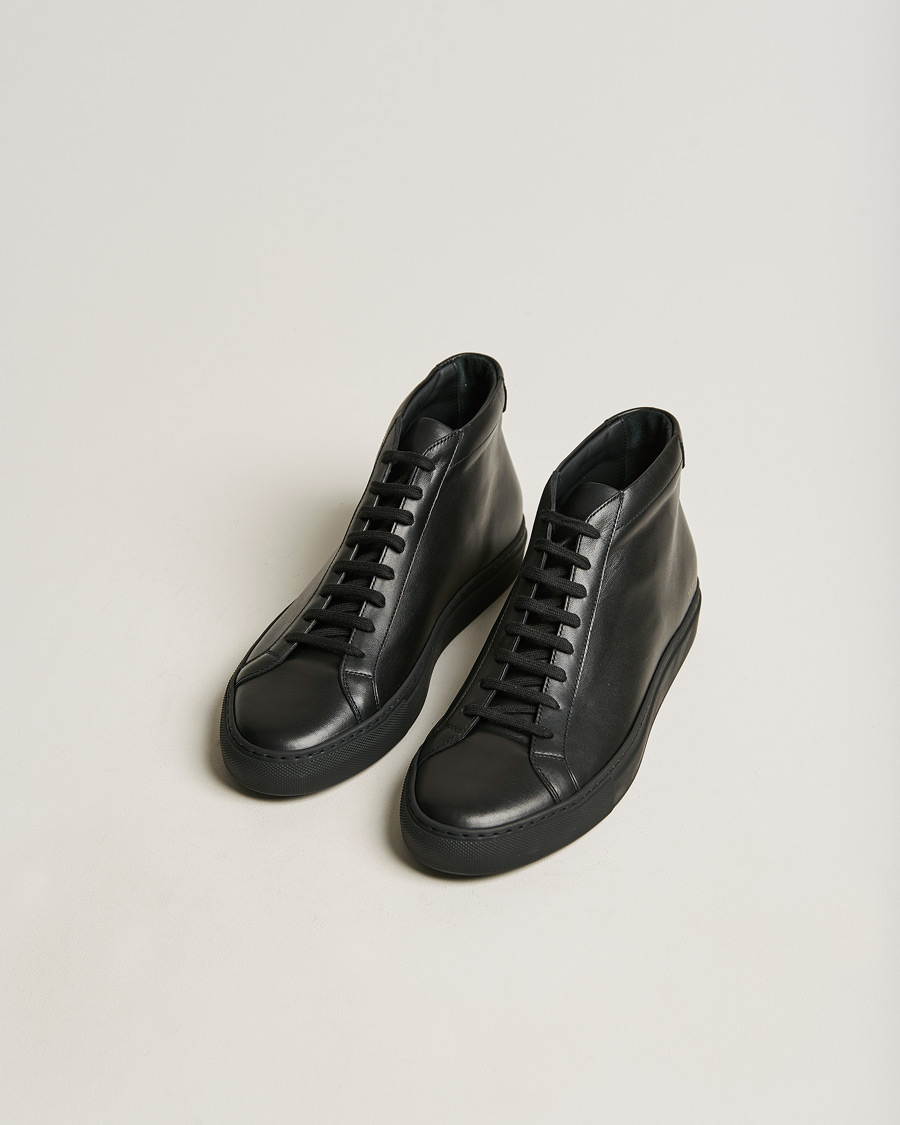 Hombres | Common Projects Original Achilles Leather High Sneaker Black | Common Projects | Original Achilles Leather High Sneaker Black