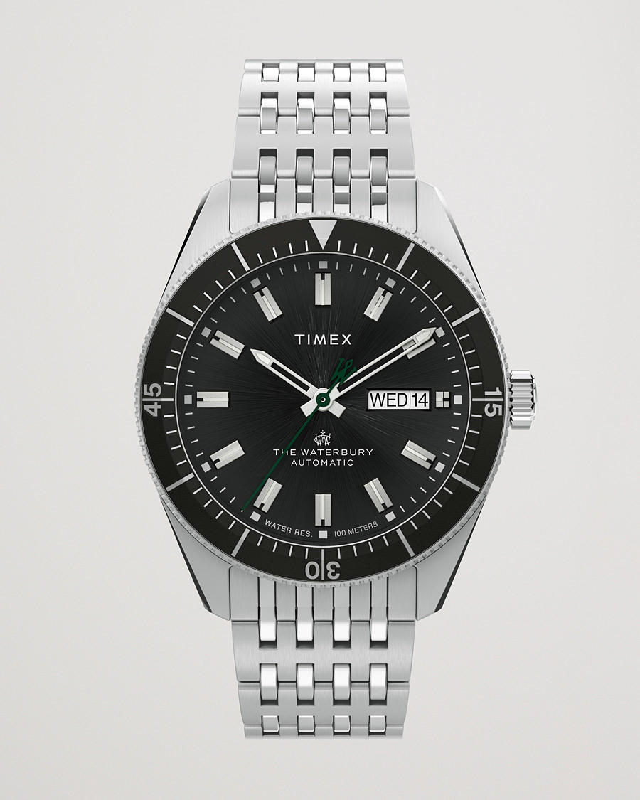 Hombres | Timex Waterbury Diver Automatic 40mm Steel/Black Dial | Timex | Waterbury Diver Automatic 40mm Steel/Black Dial