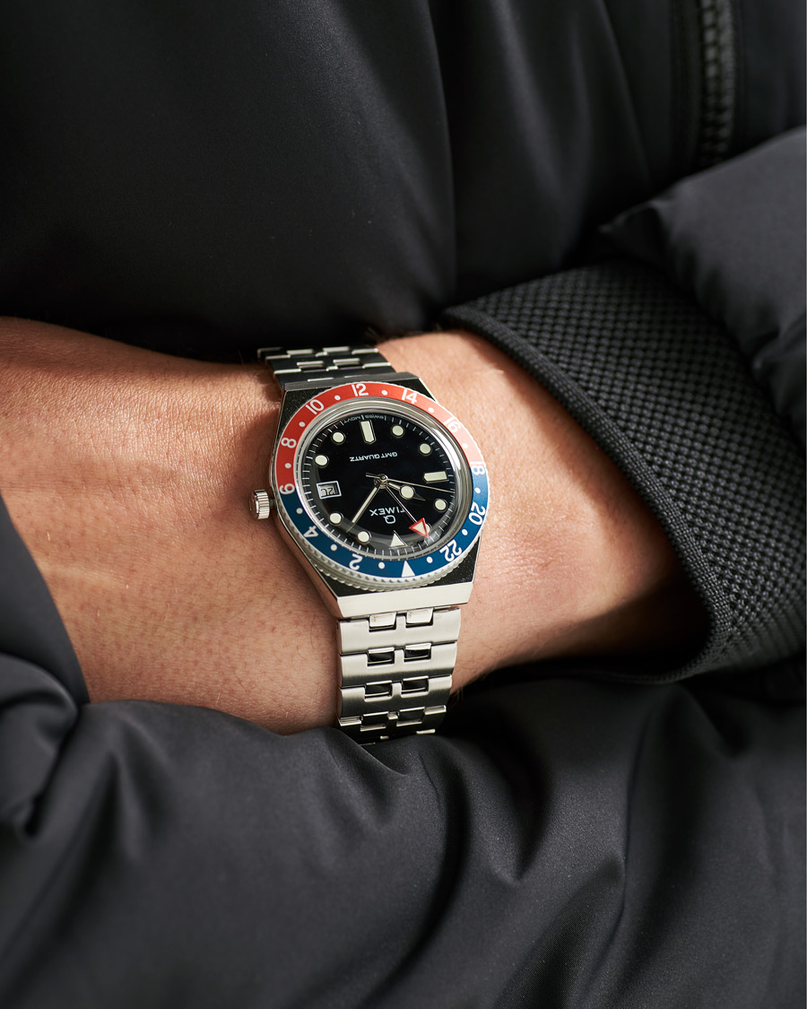 Hombres | Timex Q Diver GMT 38mm Navy/Red | Timex | Q Diver GMT 38mm Navy/Red