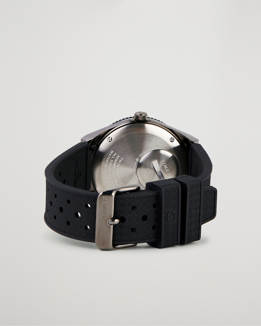 Hombres | Timex Q Diver GMT 38mm Rubber Strap Black/Grey | Timex | Q Diver GMT 38mm Rubber Strap Black/Grey
