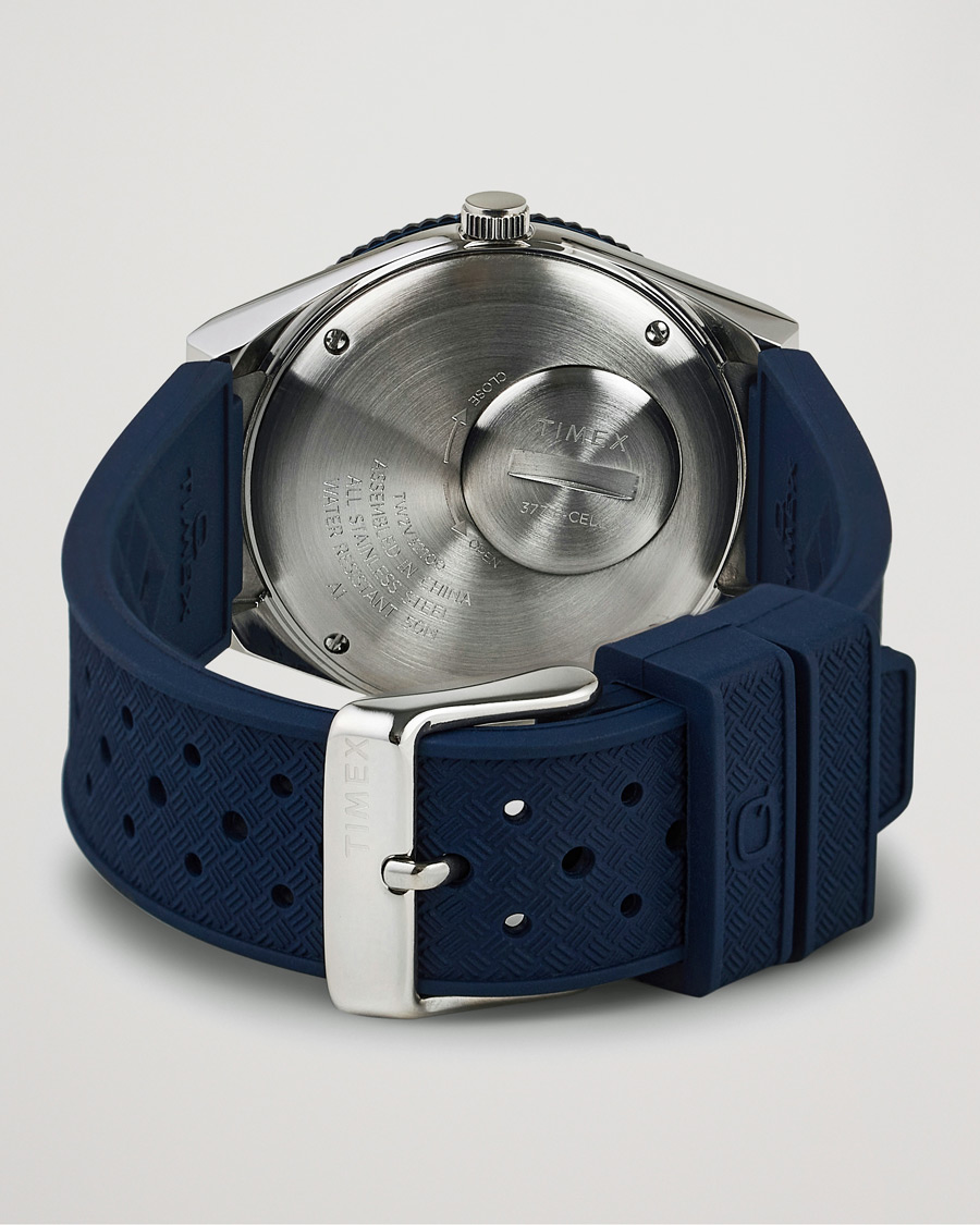 Hombres | Timex Q Diver 38mm Rubber Strap Blue/Red | Timex | Q Diver 38mm Rubber Strap Blue/Red