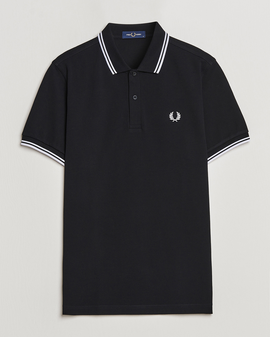 FRED PERRY ポロシャツ ブラック 44 Fred Perry Twin Tipped Polo Shirt Black en CareOfCarl.es