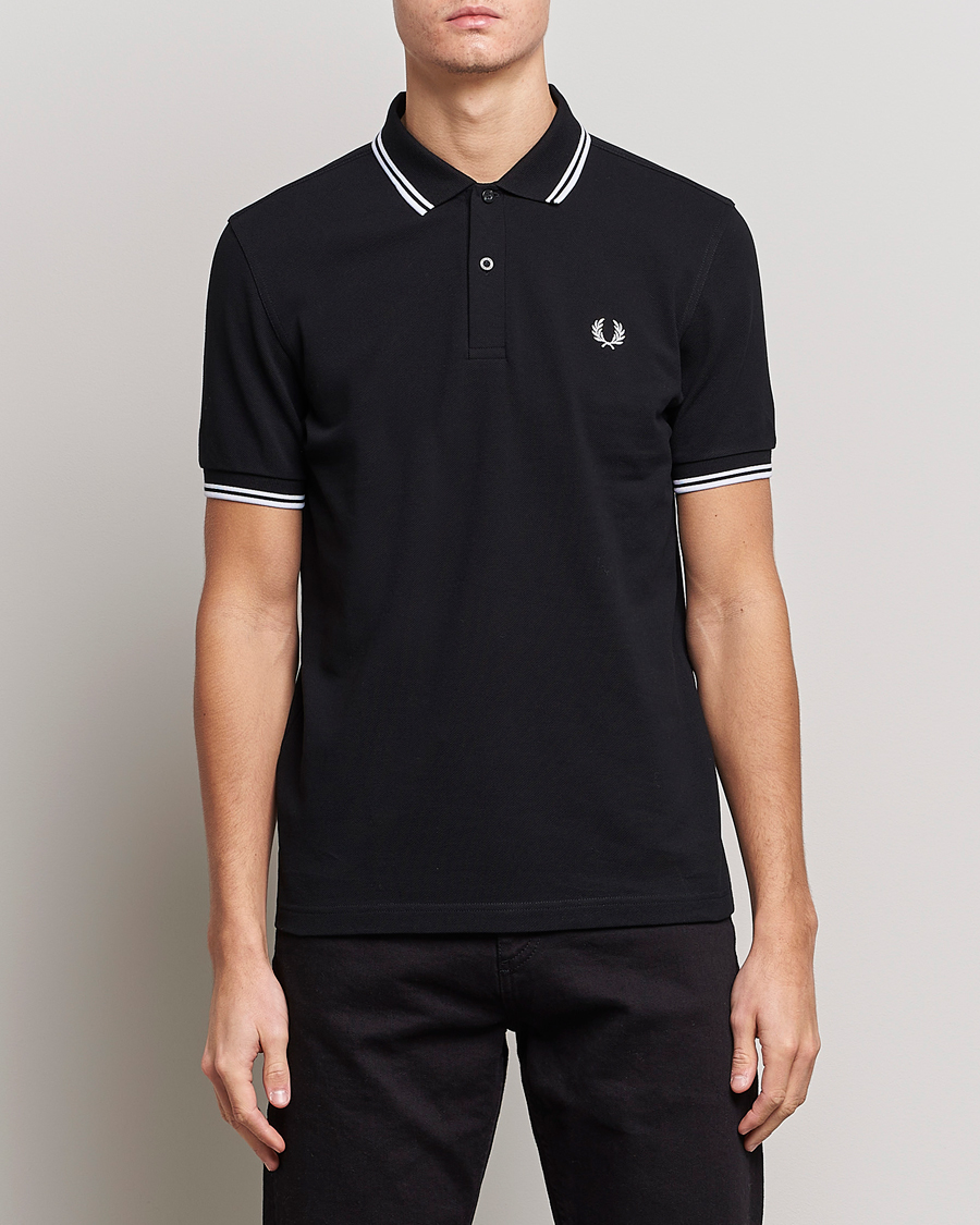Hombres | Polos | Fred Perry | Twin Tipped Polo Shirt Black