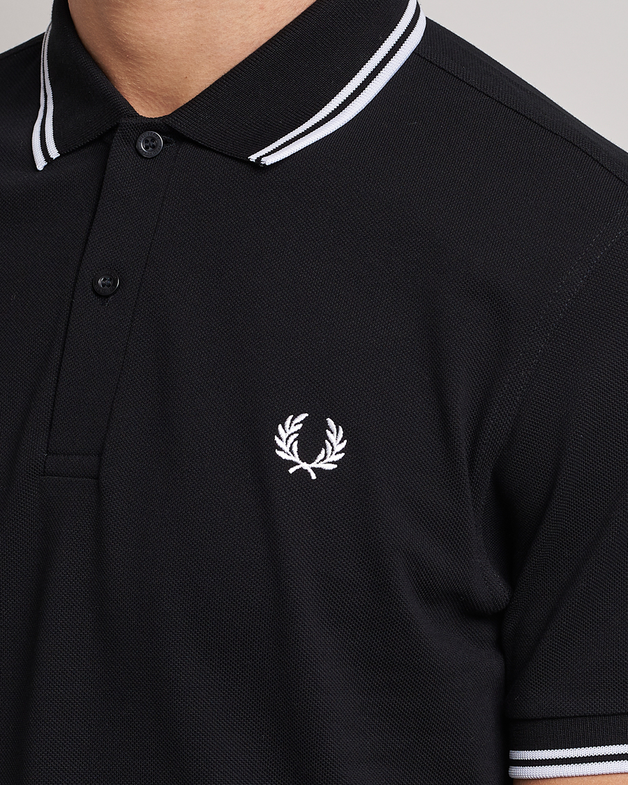 Hombres | Polos | Fred Perry | Twin Tipped Polo Shirt Black