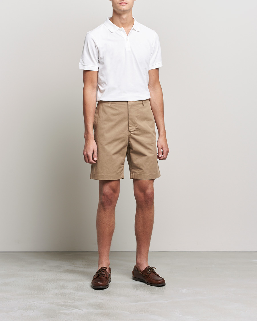 Hombres | Pantalones cortos | Filippa K | Flynn Cotton Shorts Dark Khaki