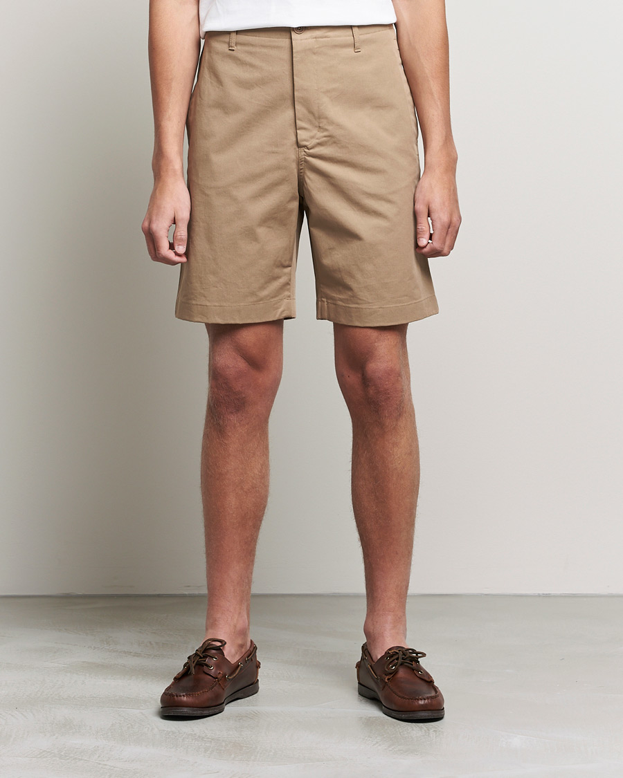 Hombres | Pantalones cortos | Filippa K | Flynn Cotton Shorts Dark Khaki