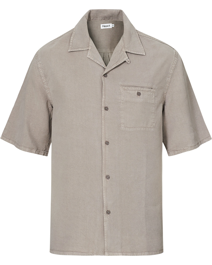 Hombres | Camisas | Filippa K | Charlie Tencel Shirt Light Taupe