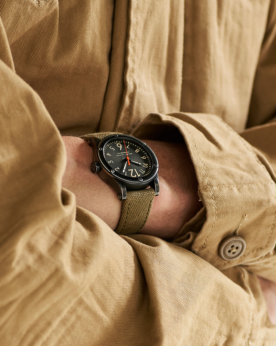 Hombres | Fine watches | Polo Ralph Lauren | 39mm Safari Chronometer Black Steel/Canvas Strap