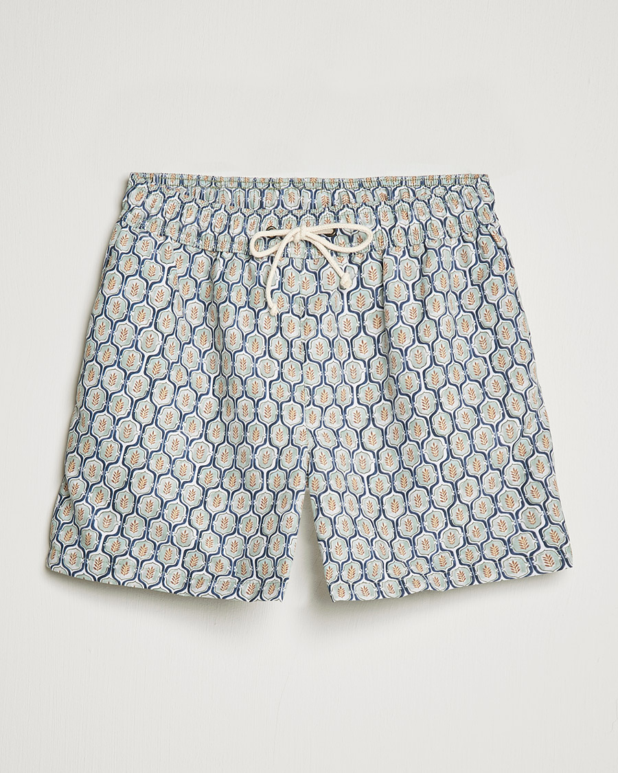 Hombres | Ripa Ripa Leaf Printed Swimshorts Light Green | Ripa Ripa | Leaf Printed Swimshorts Light Green