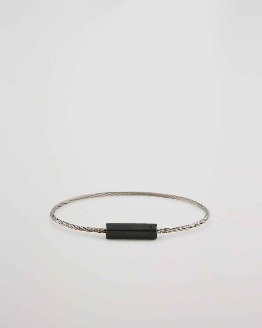 Hombres | LE GRAMME Cable Bracelet Brushed Black Ceramic 5g | LE GRAMME | Cable Bracelet Brushed Black Ceramic 5g
