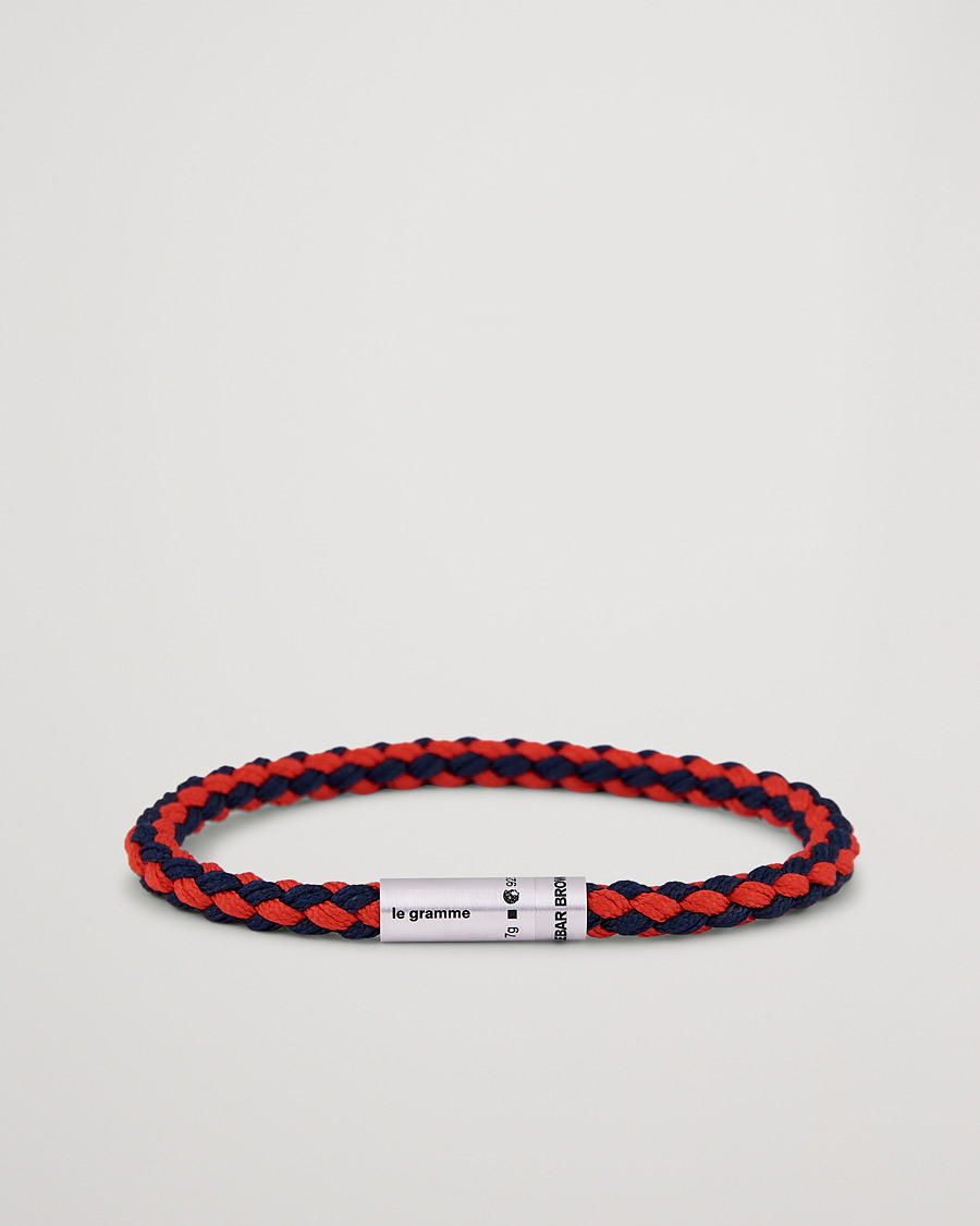 Hombres | Joyas | LE GRAMME | X Orlebar Brown Nato Bracelet Navy/Red