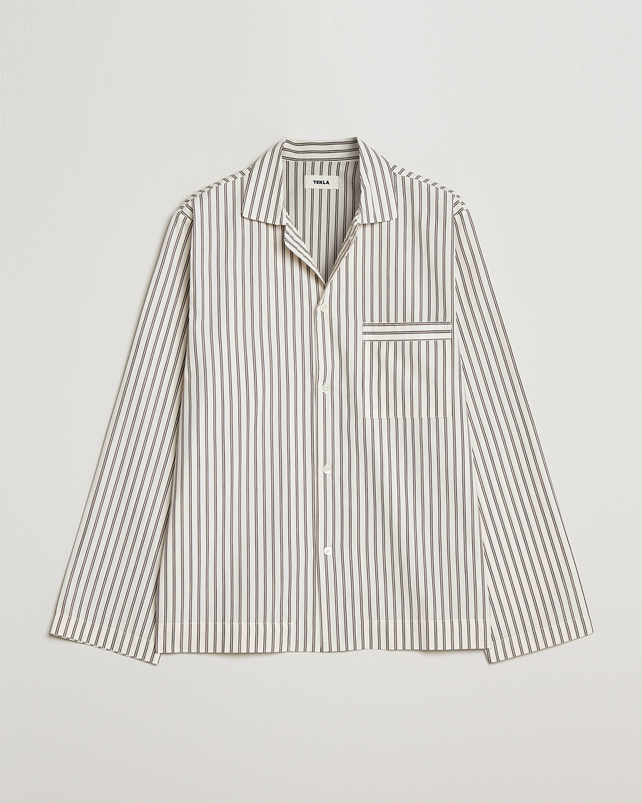 Hombres | Pijamas y batas | Tekla | Poplin Pyjama Shirt Hopper Stripes