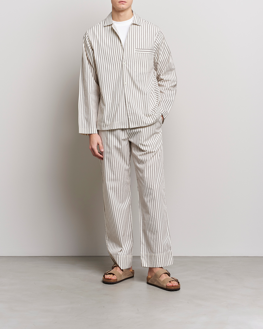 Hombres | Pijamas y batas | Tekla | Poplin Pyjama Shirt Hopper Stripes