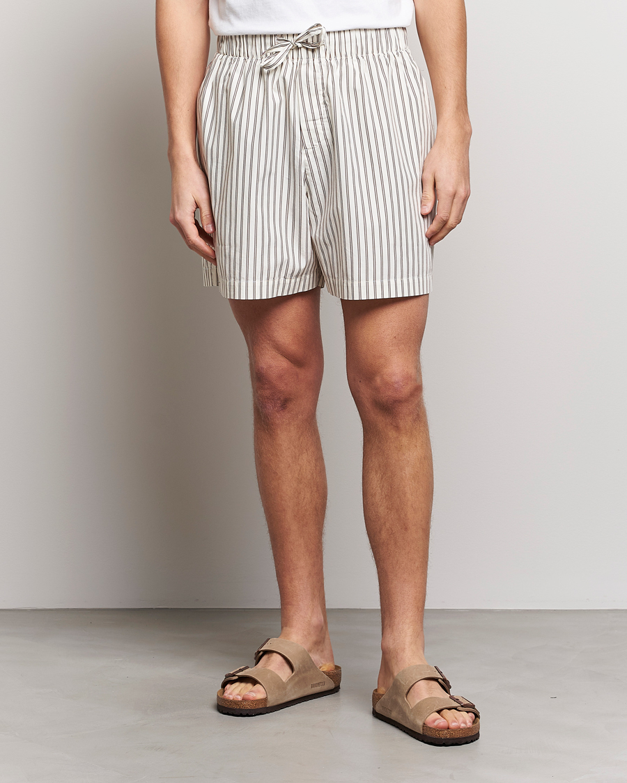 Hombres |  | Tekla | Poplin Pyjama Shorts Hopper Stripes