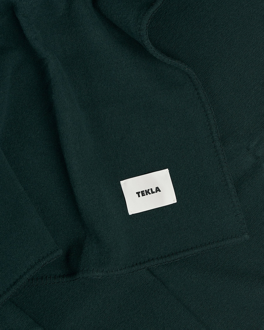 Hombres | Tekla Merino Wool Blanket Dark Green | Tekla | Merino Wool Blanket Dark Green