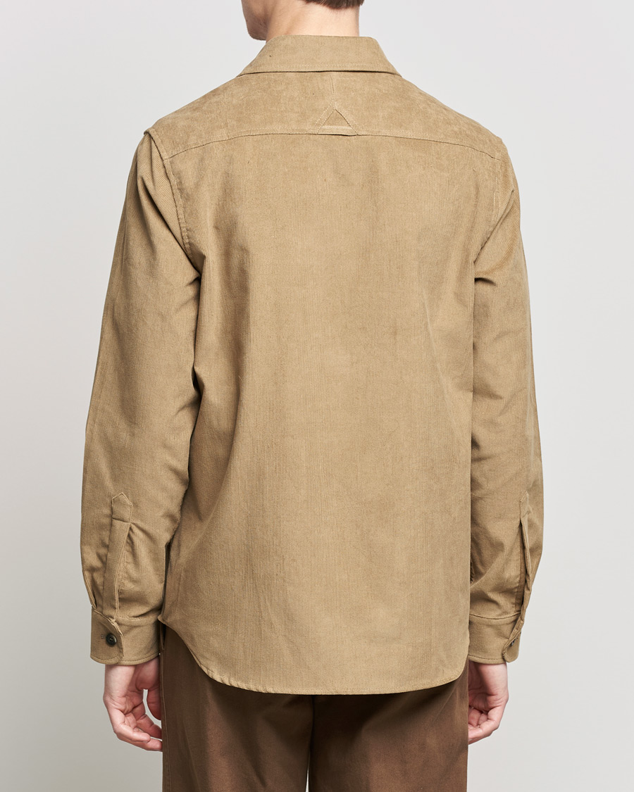 Hombres | Camisas | Private White V.C. | Patch Pocket Corduroy Overshirt Taupe