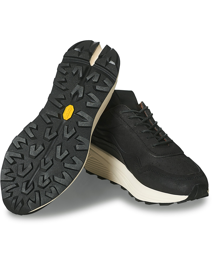 Hombres | Buttero Vinci Bianchetto Leather Running Sneaker Black | Buttero | Vinci Bianchetto Leather Running Sneaker Black