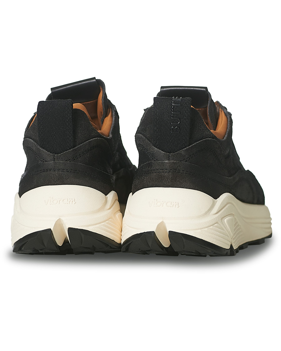 Hombres | Buttero Vinci Bianchetto Leather Running Sneaker Black | Buttero | Vinci Bianchetto Leather Running Sneaker Black