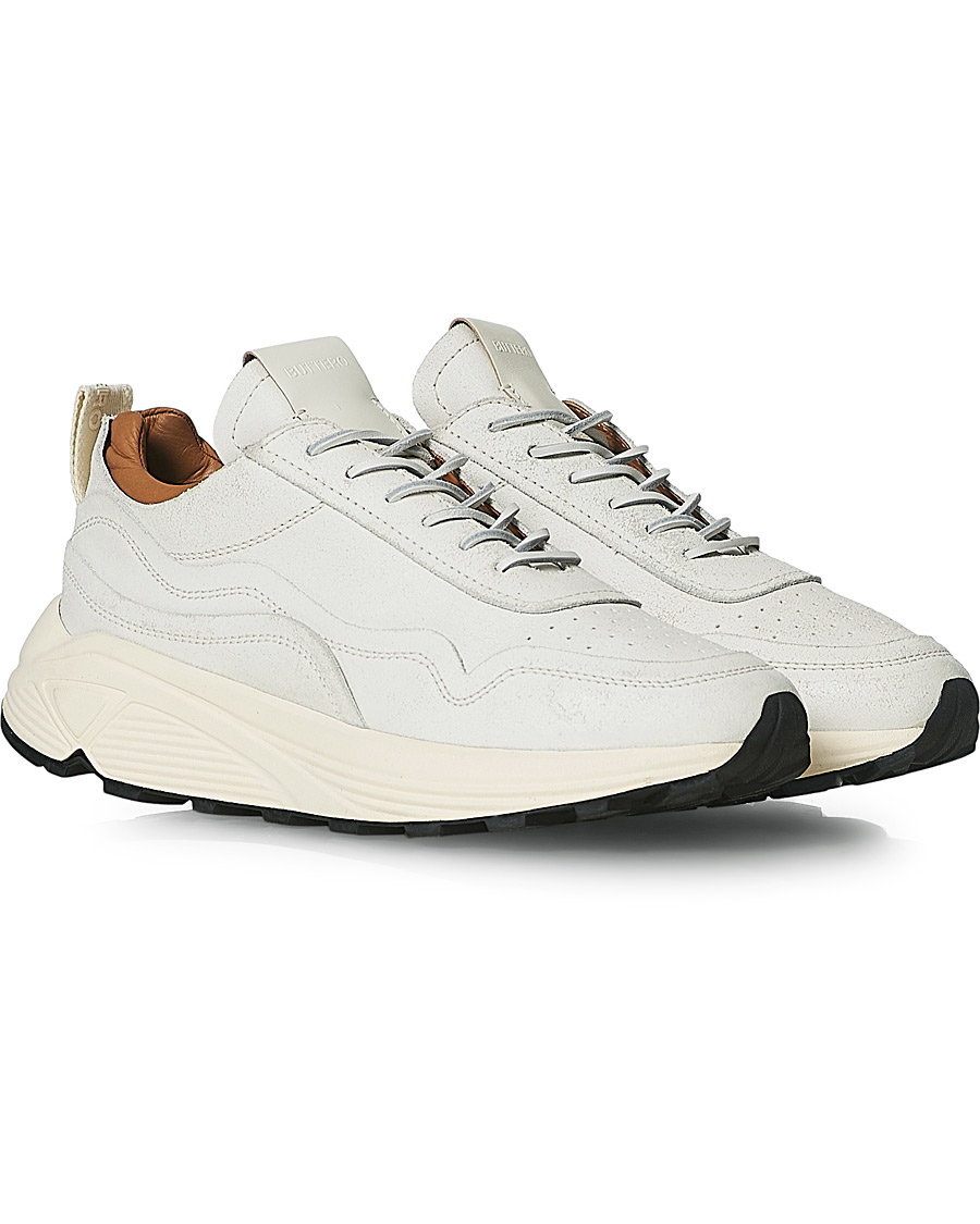 Hombres | Buttero Vinci Bianchetto Leather Running Sneaker Off White | Buttero | Vinci Bianchetto Leather Running Sneaker Off White