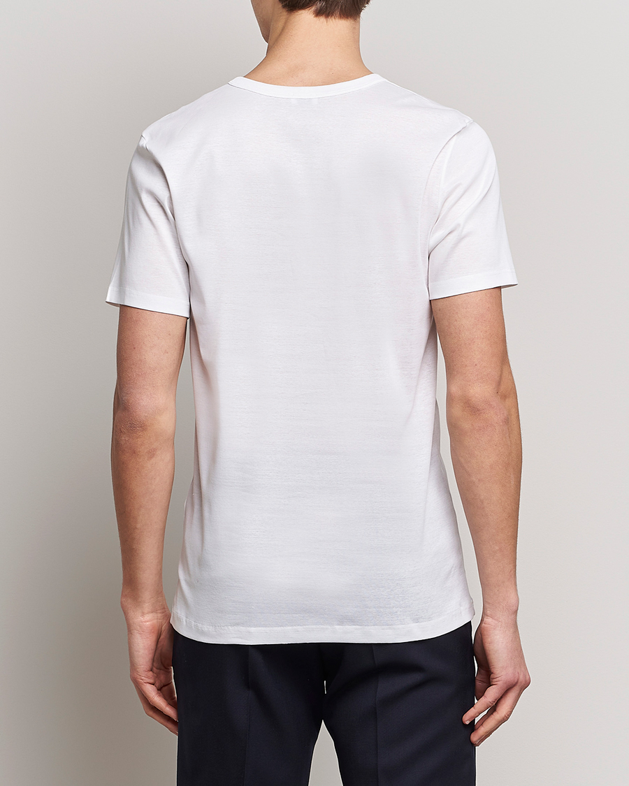 Hombres | Camisetas | Zimmerli of Switzerland | Mercerized Cotton Crew Neck T-Shirt White