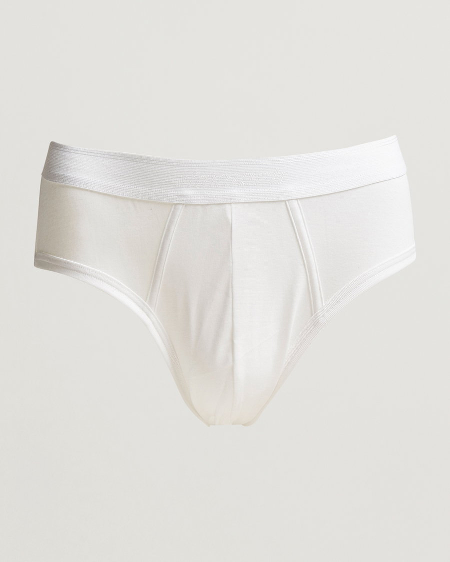 Hombres | Ropa interior y calcetines | Zimmerli of Switzerland | Mercerized Cotton Briefs White