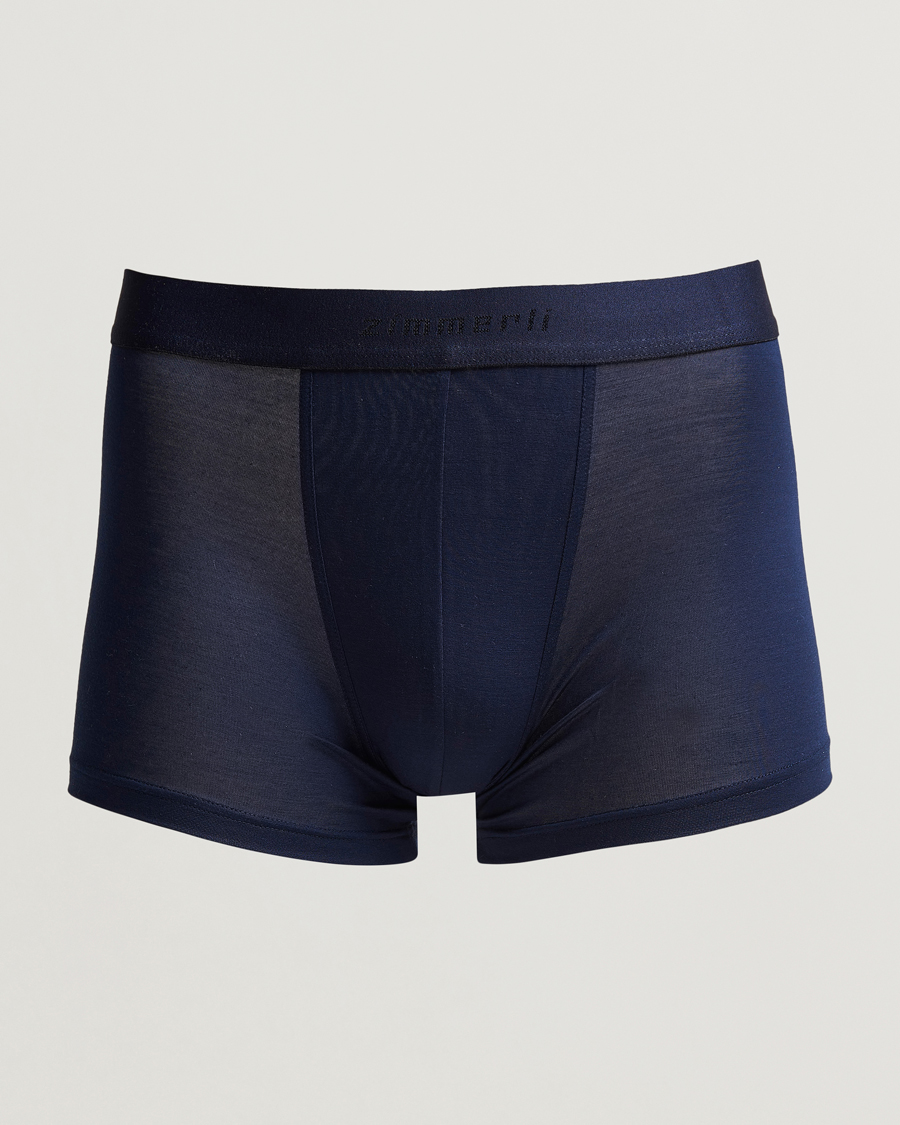 Hombres | Ropa interior y calcetines | Zimmerli of Switzerland | Micro Modal Boxer Briefs Navy