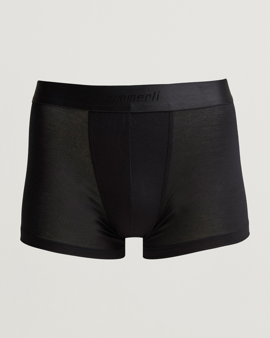 Hombres | Ropa interior y calcetines | Zimmerli of Switzerland | Micro Modal Boxer Briefs Black