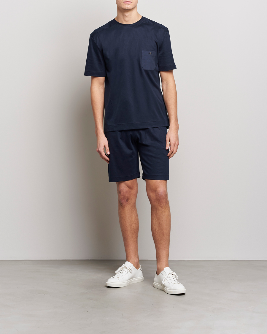 Hombres | Pijamas y batas | Zimmerli of Switzerland | Cotton/Modal Loungewear Shorts Midnight