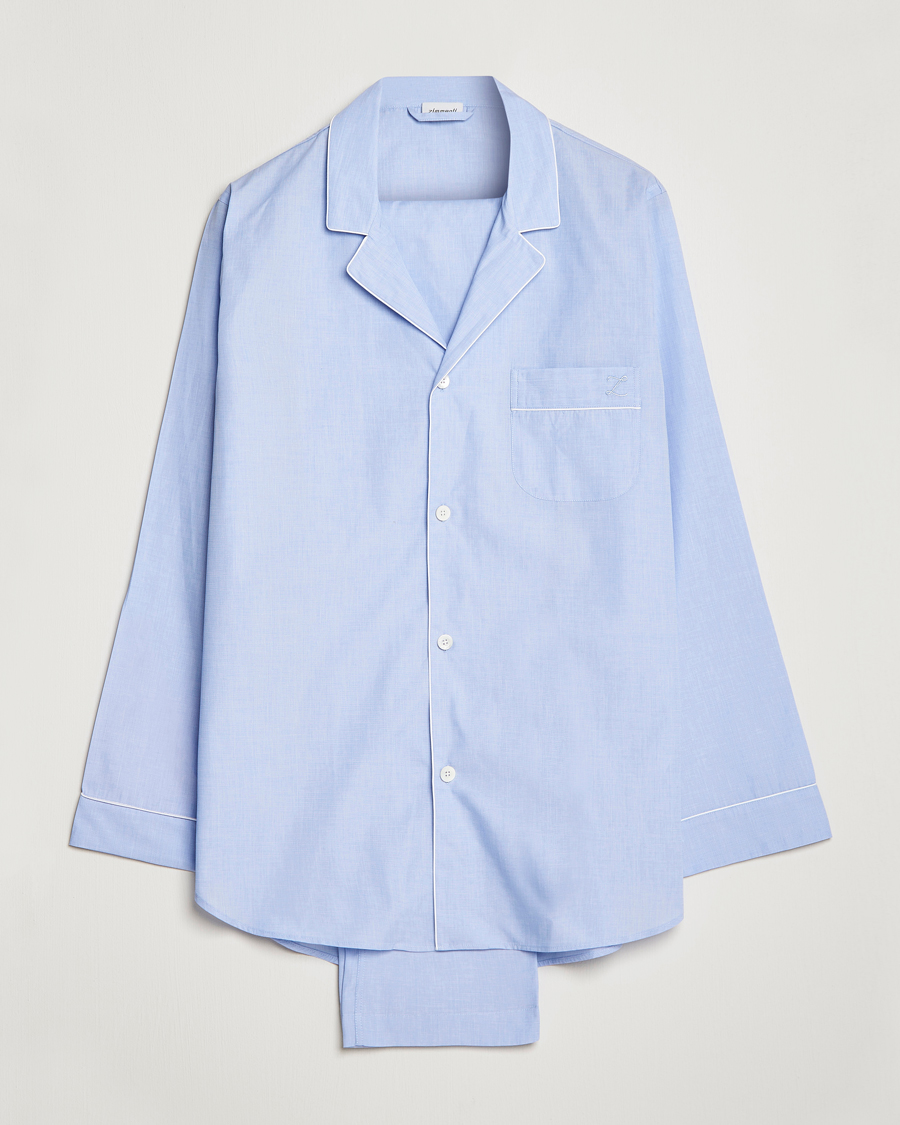 Hombres | Pijamas y batas | Zimmerli of Switzerland | Mercerized Cotton Pyjamas Light Blue