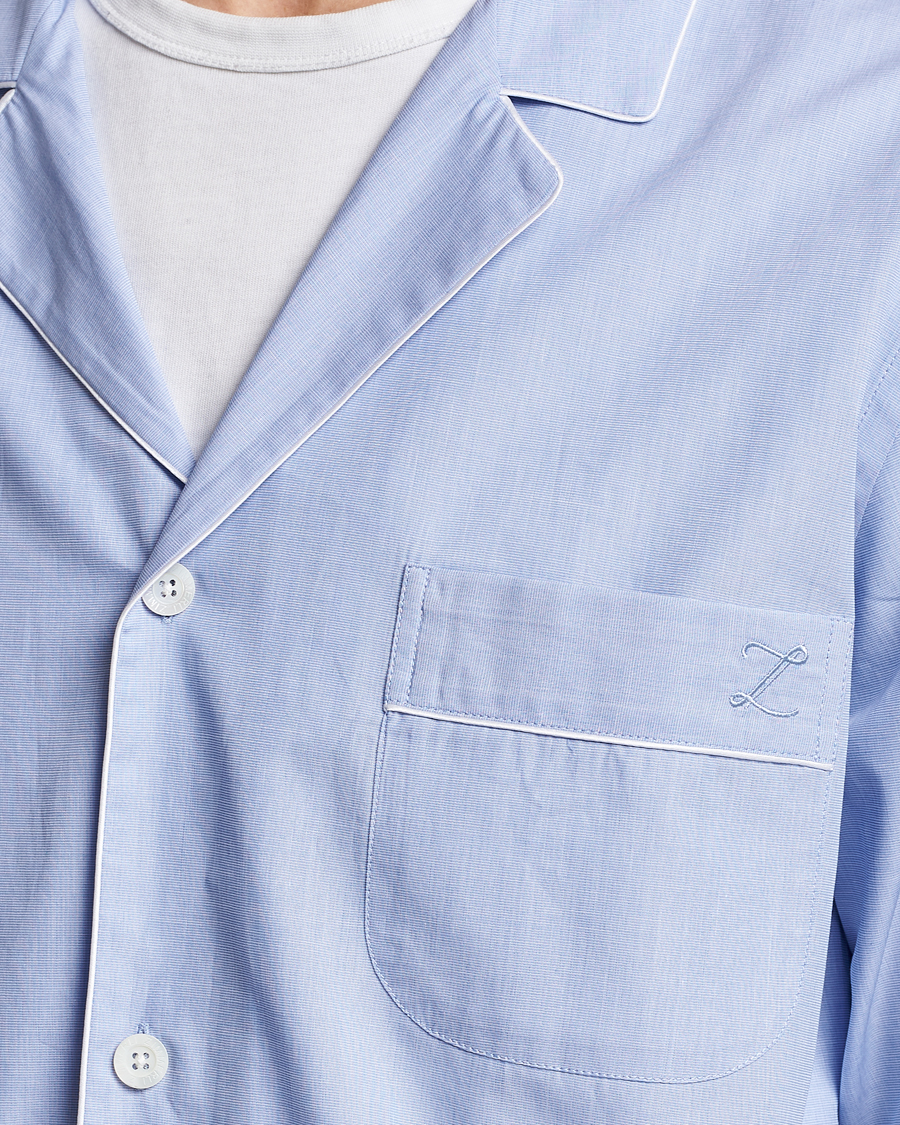 Hombres | Pijamas y batas | Zimmerli of Switzerland | Mercerized Cotton Pyjamas Light Blue