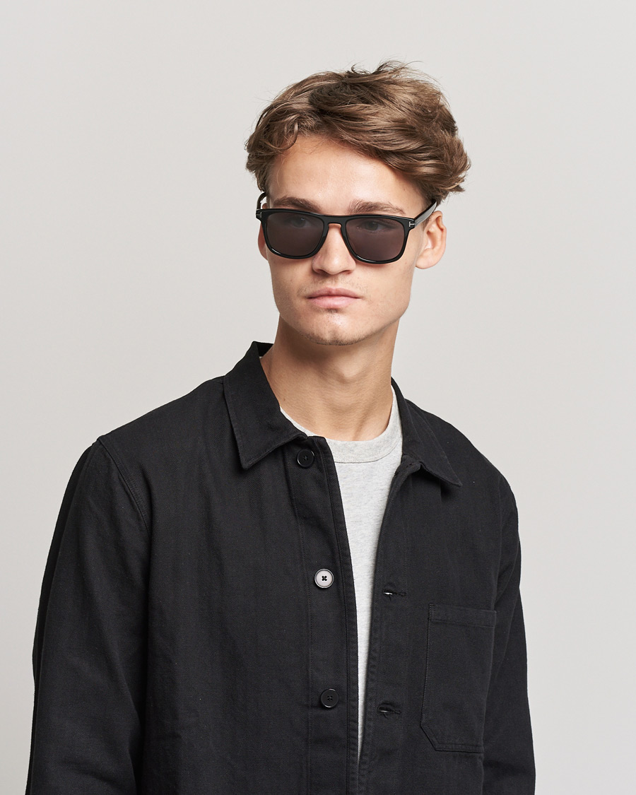 Hombres | Gafas de sol | Tom Ford | Gerard Polarized Sunglasses Shiny Black/Smoke