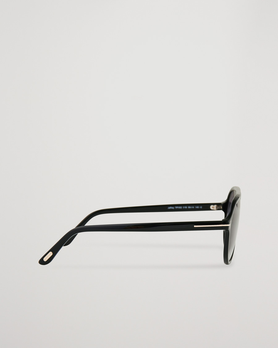Hombres | Gafas de sol | Tom Ford | Jeffrey Sunglasses Shiny Black/Gradient Smoke