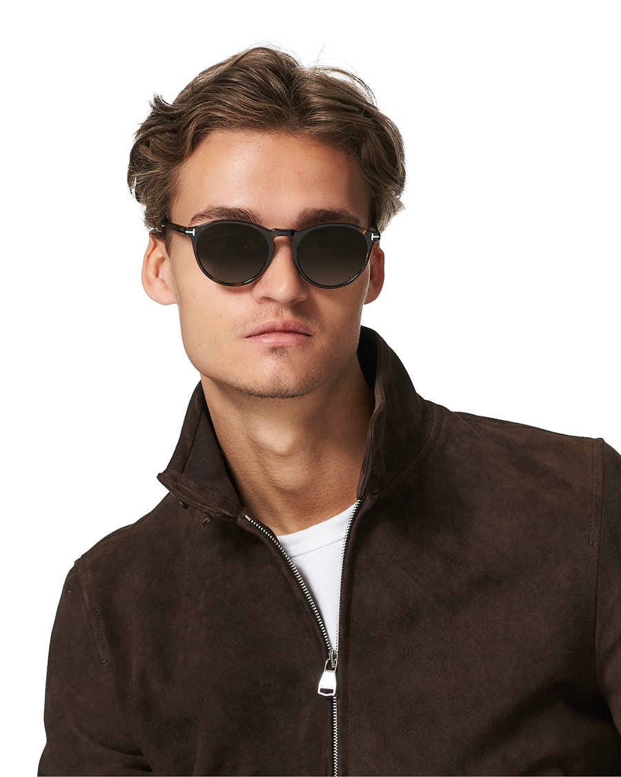 Hombres | Tom Ford Aurele Polarized Sunglasses Dark Havana/Green | Tom Ford | Aurele Polarized Sunglasses Dark Havana/Green