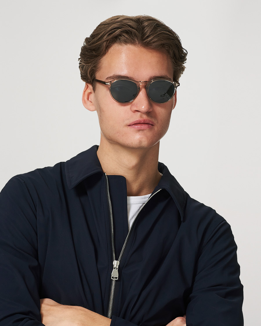 Hombres | Gafas de sol | Tom Ford | Aurele Sunglasses Shiny Beige/Blue