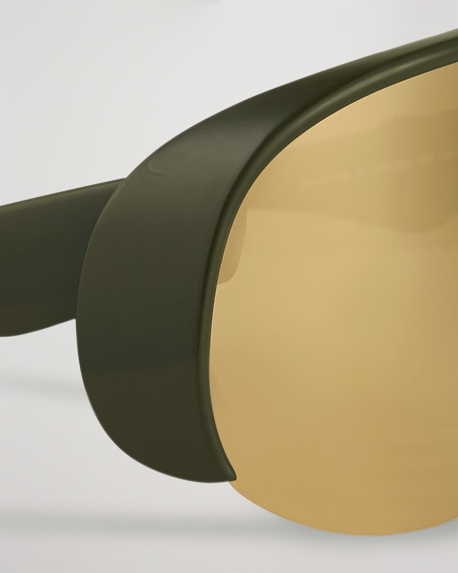 Hombres | Moncler Lunettes Phantom Sunglasses Shiny Dark Green/Brown | Moncler Lunettes | Phantom Sunglasses Shiny Dark Green/Brown