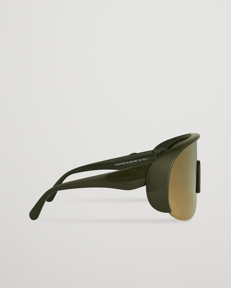 Hombres | Moncler Lunettes Phantom Sunglasses Shiny Dark Green/Brown | Moncler Lunettes | Phantom Sunglasses Shiny Dark Green/Brown