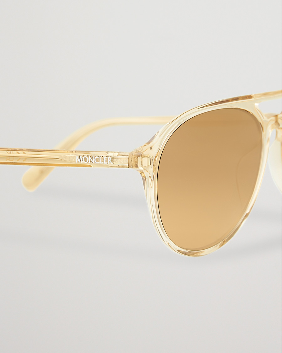 Hombres | Moncler Lunettes ML0228 Sunglasses Shiny Beige/Roviex | Moncler Lunettes | ML0228 Sunglasses Shiny Beige/Roviex