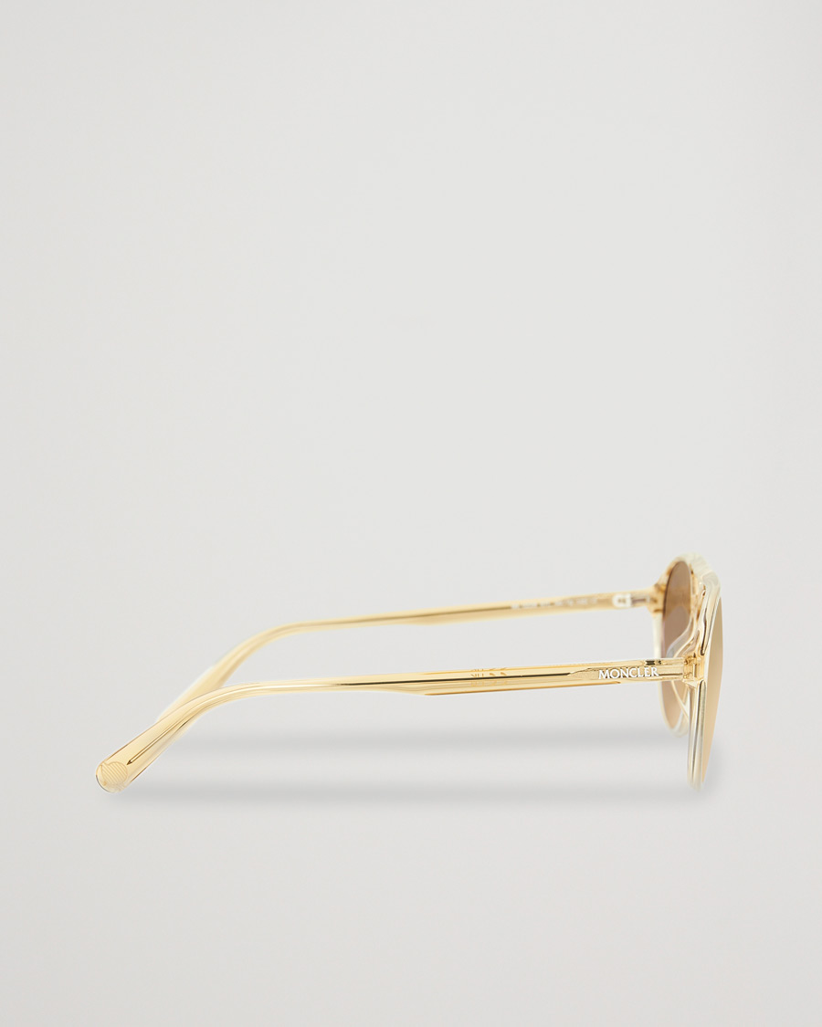 Hombres | Moncler Lunettes ML0228 Sunglasses Shiny Beige/Roviex | Moncler Lunettes | ML0228 Sunglasses Shiny Beige/Roviex