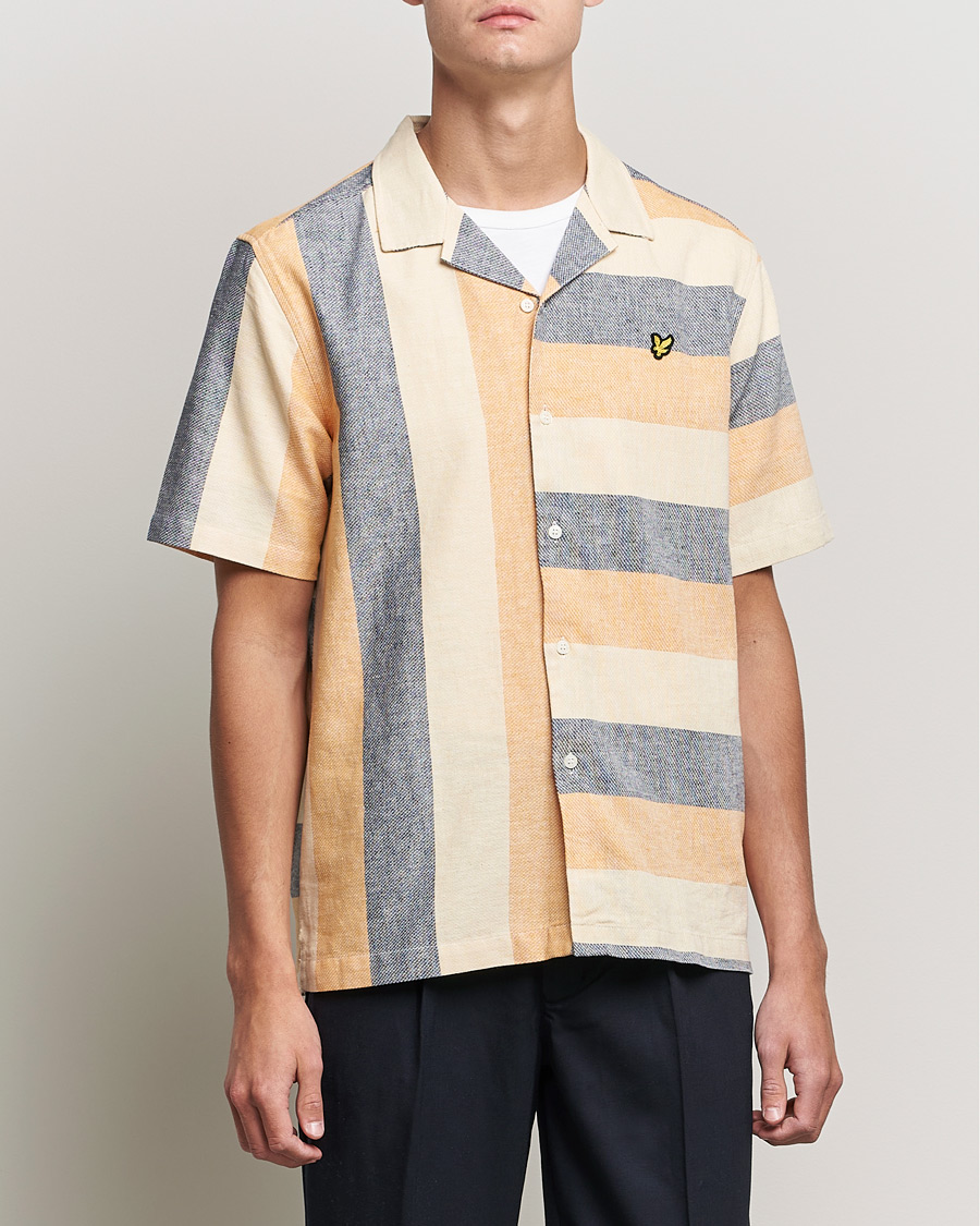 Hombres | Camisas | Lyle & Scott | Artisinal Resort Short Sleeve Shirt Gold Haze