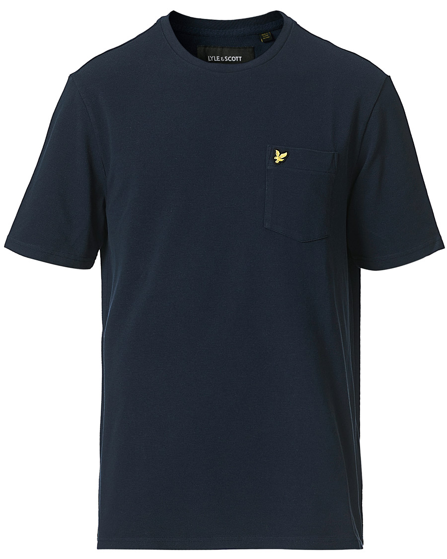 Hombres | Camisetas | Lyle & Scott | Sandwash Pique T-shirt Dark Navy