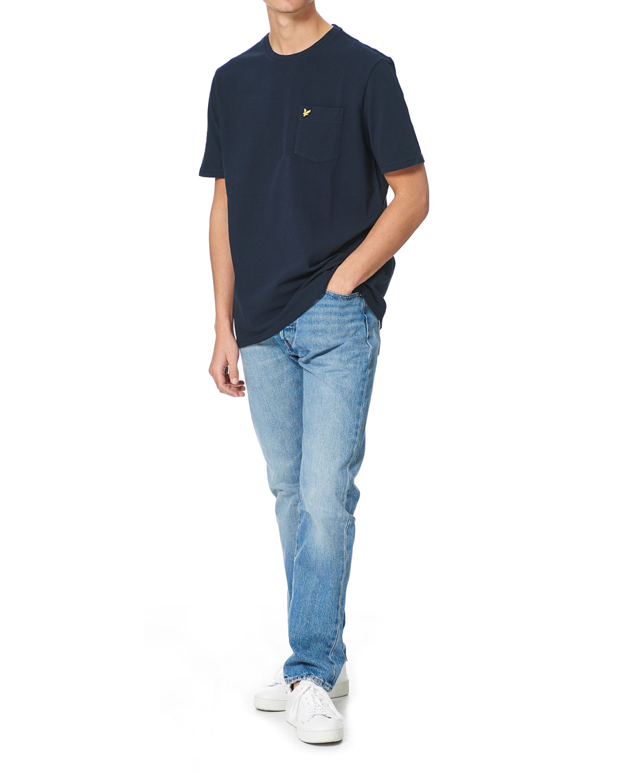 Hombres | Camisetas | Lyle & Scott | Sandwash Pique T-shirt Dark Navy
