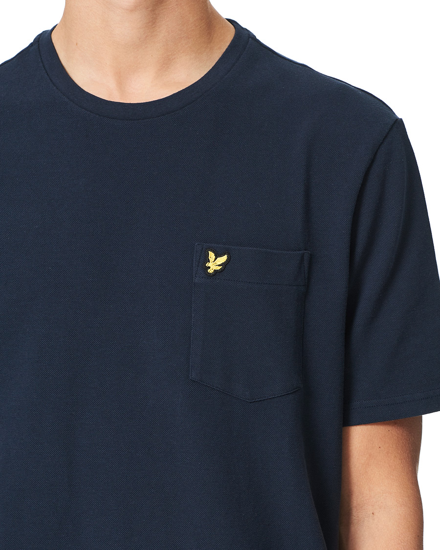 Hombres | Camisetas | Lyle & Scott | Sandwash Pique T-shirt Dark Navy